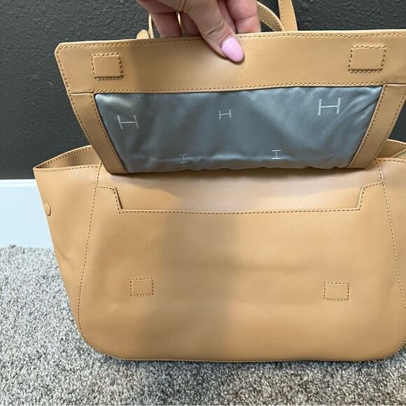 🌼 Spring Sale! 🌼 H by Halston Smooth Leather Satchel with Snake Embossed, NWT - Picture 8 of 12